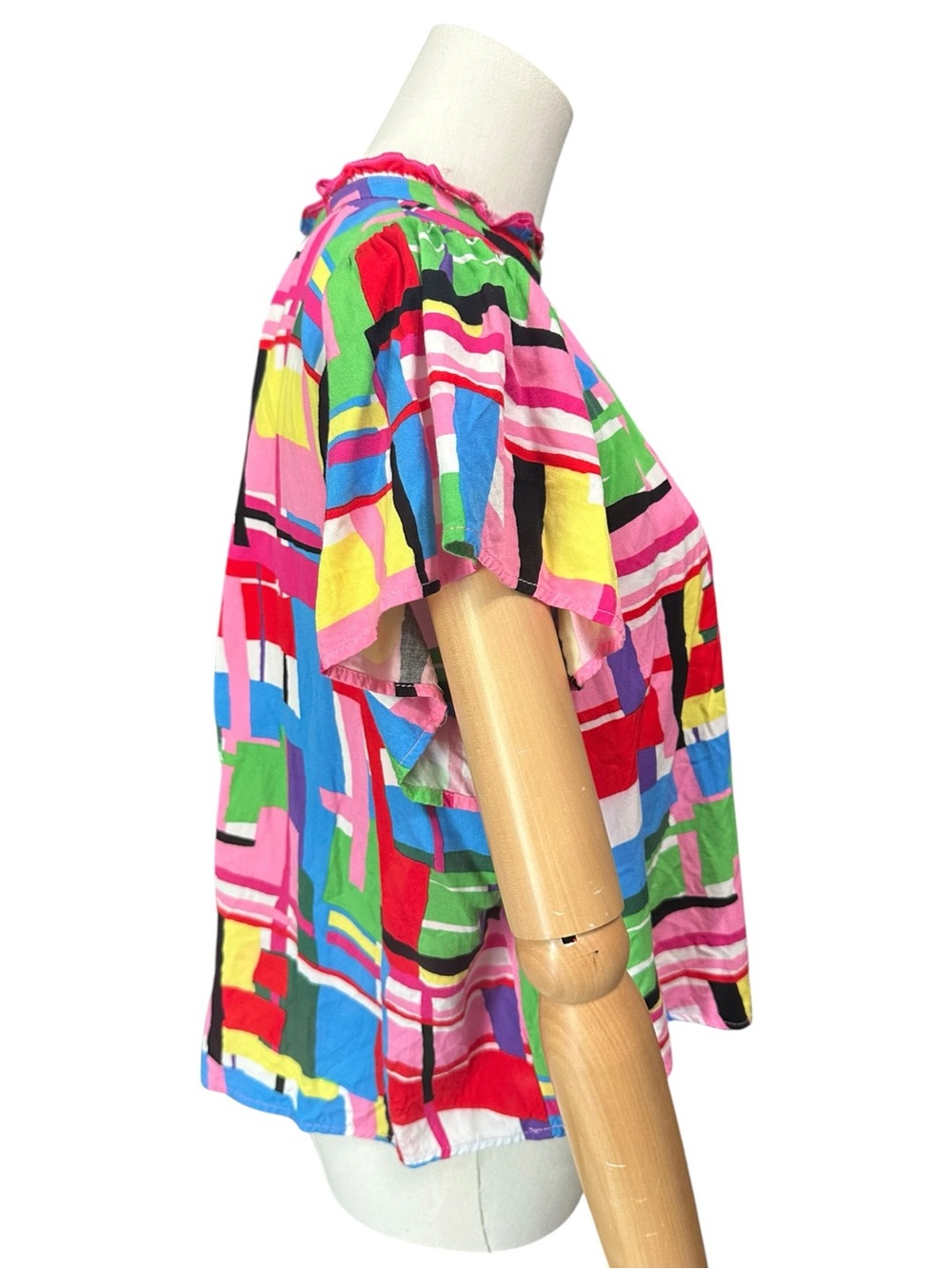 THML Multi-Color Abstract Summer Top - Picture 4 of 10